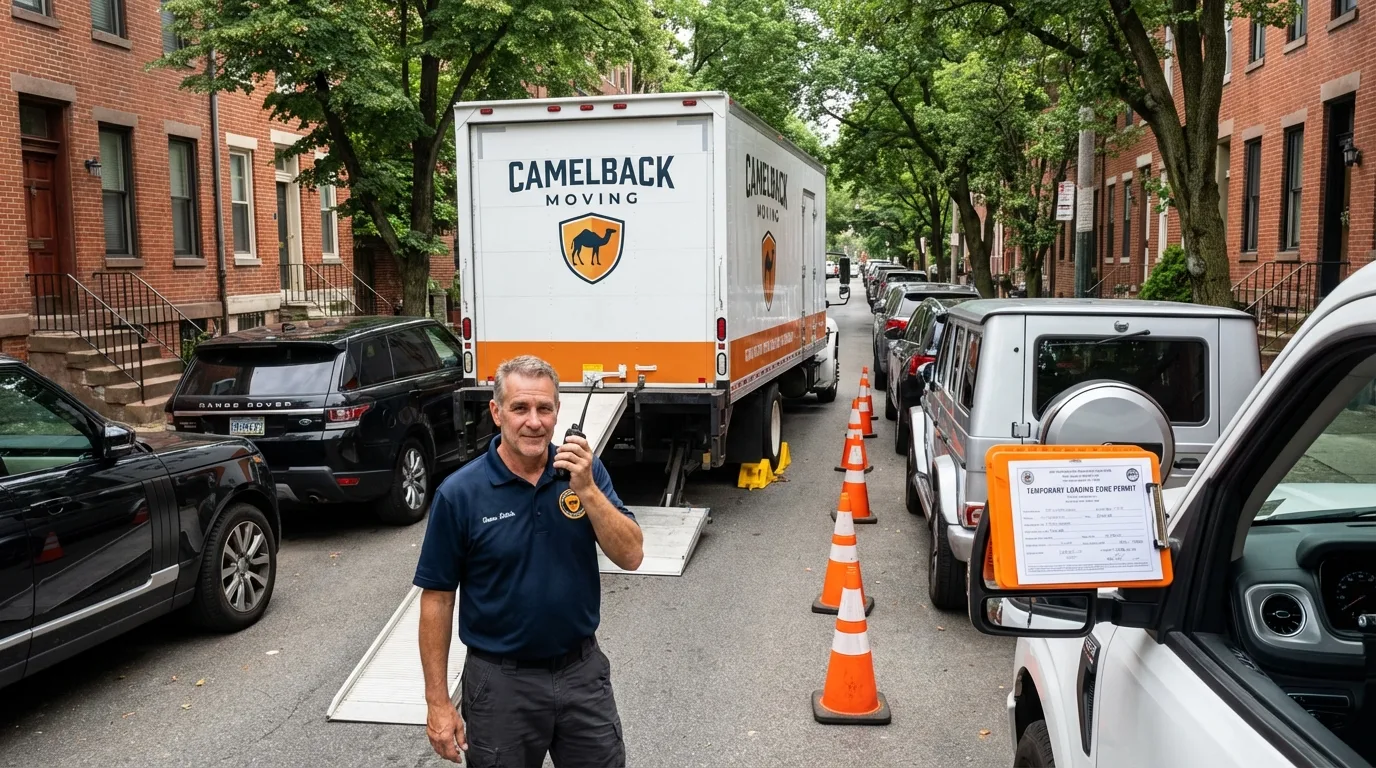 City street loading permit setup in Magnolia, NJ
