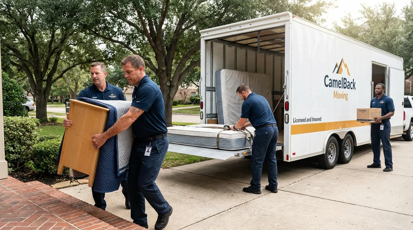 Crew loading residential truck for cross-state move from Magnolia, NJ